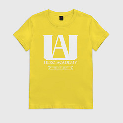 Футболка хлопковая женская Hero Академия, цвет: желтый