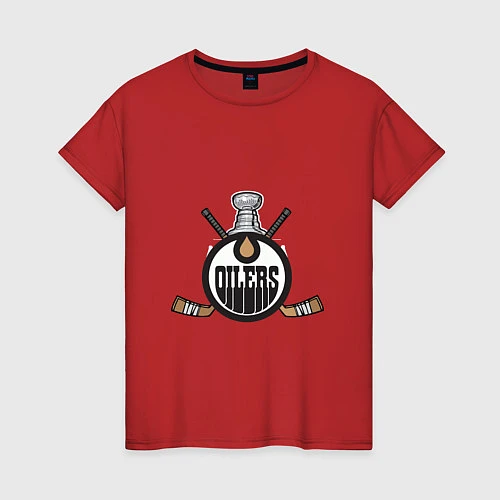 Женская футболка Edmonton Oilers Hockey / Красный – фото 1