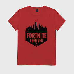 Футболка хлопковая женская Fortnite Forever, цвет: красный