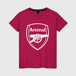 Футболка хлопковая женская FC Arsenal, цвет: маджента