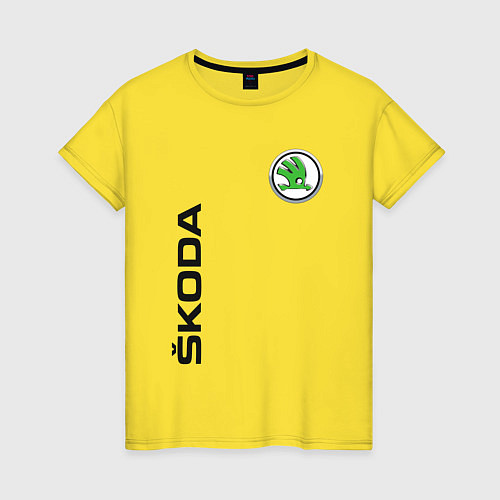 Женская футболка Skoda Style / Желтый – фото 1