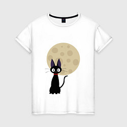 Женская футболка Лунный кот