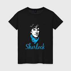 Футболка хлопковая женская Sherlock, цвет: черный