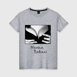 Футболка хлопковая женская Monica Bellucci: Breast, цвет: меланж
