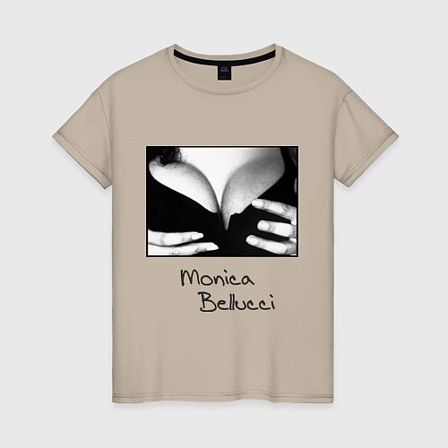 Женская футболка Monica Bellucci: Breast / Миндальный – фото 1