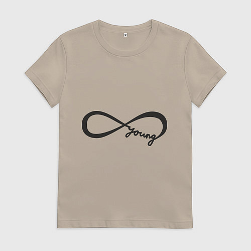 Женская футболка Вечно молодой / Миндальный – фото 1