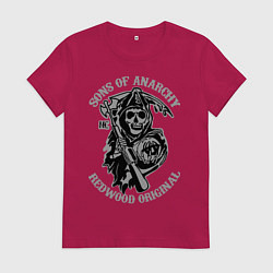 Футболка хлопковая женская Sons of Anarchy: Redwood Original, цвет: маджента