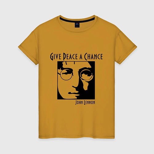 Женская футболка Give Peace a Chance / Горчичный – фото 1