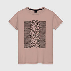 Футболка хлопковая женская Unknown Pleasures, цвет: пыльно-розовый