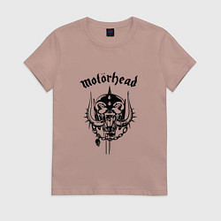 Футболка хлопковая женская Motrhead: Black Devil, цвет: пыльно-розовый