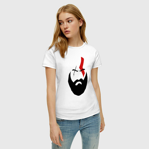Женская футболка God of War: Kratos Face / Белый – фото 3