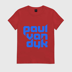 Футболка хлопковая женская Paul van Dyk: Filled, цвет: красный