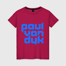 Футболка хлопковая женская Paul van Dyk: Filled, цвет: маджента