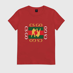 Футболка хлопковая женская CS:GO GUCCI, цвет: красный