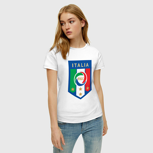 Женская футболка Italia FIGC / Белый – фото 3