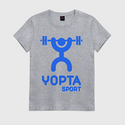 Футболка хлопковая женская Yopta Sport, цвет: меланж