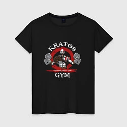 Футболка хлопковая женская Kratos Gym, цвет: черный