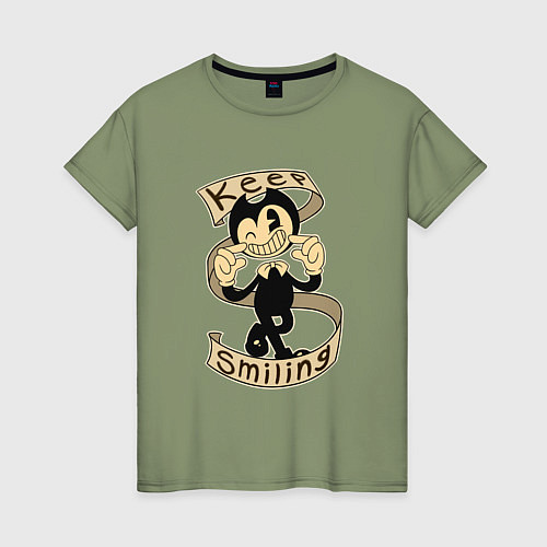 Женская футболка Bendy: Keep Smiling / Авокадо – фото 1