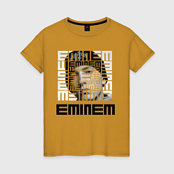 Футболка хлопковая женская Eminem labyrinth, цвет: горчичный