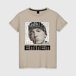 Футболка хлопковая женская Eminem labyrinth, цвет: миндальный