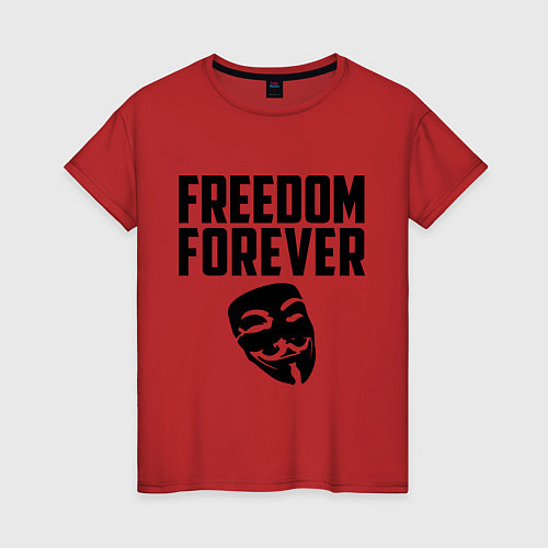 Женская футболка Freedom forever / Красный – фото 1