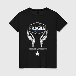 Футболка хлопковая женская Fragile Express, цвет: черный