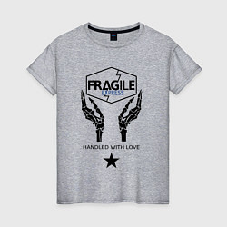 Футболка хлопковая женская Fragile Express, цвет: меланж