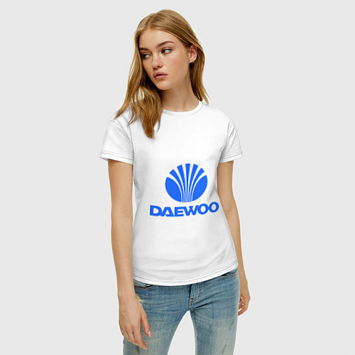 Женская футболка Logo daewoo / Белый – фото 3