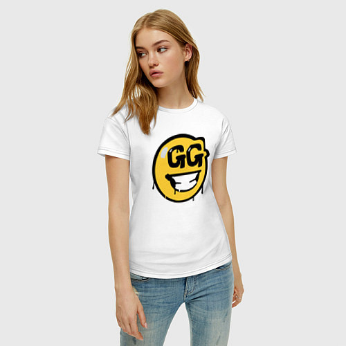 Женская футболка GG Smile / Белый – фото 3