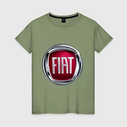 Футболка хлопковая женская FIAT logo, цвет: авокадо