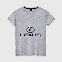 Футболка хлопковая женская Lexus logo, цвет: меланж