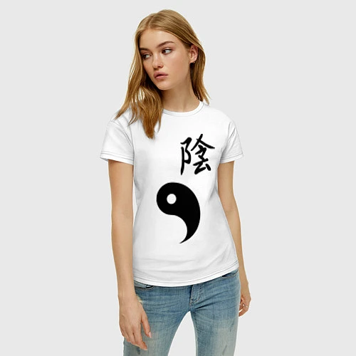Женская футболка Инь парная / Белый – фото 3