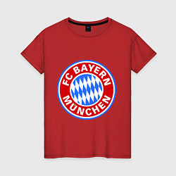 Футболка хлопковая женская Bayern Munchen FC, цвет: красный