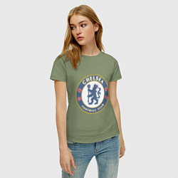 Футболка хлопковая женская Chelsea FC, цвет: авокадо — фото 2