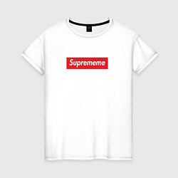 Футболка хлопковая женская Suprememe, цвет: белый
