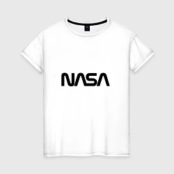 Футболка хлопковая женская NASA, цвет: белый