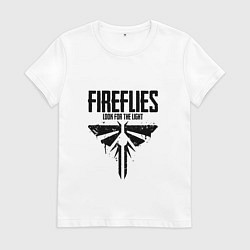 Футболка хлопковая женская Fireflies: Look for the Light, цвет: белый