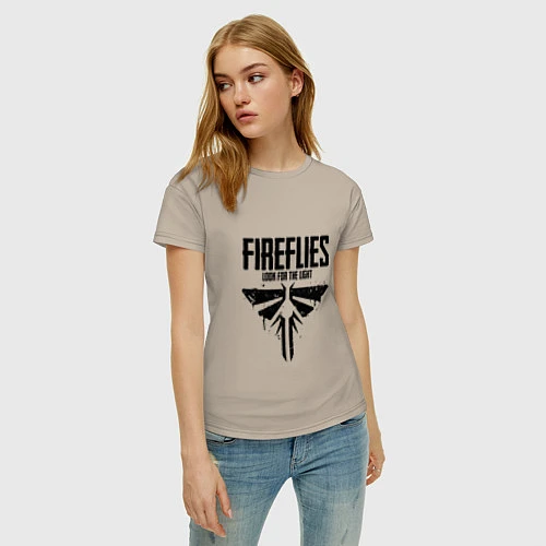 Женская футболка Fireflies: Look for the Light / Миндальный – фото 3