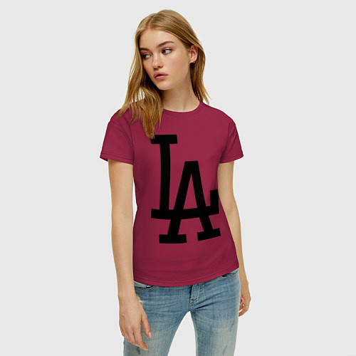 Женская футболка LA: Los Angeles / Маджента – фото 3