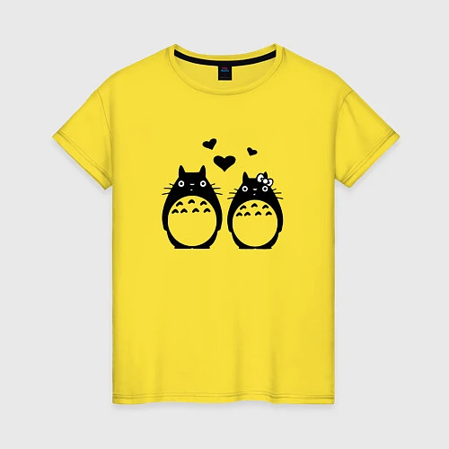Женская футболка Любовь Тоторо / Желтый – фото 1