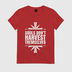 Футболка хлопковая женская Harvest Themselves, цвет: красный