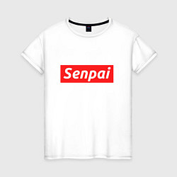 Футболка хлопковая женская Senpai Supreme, цвет: белый