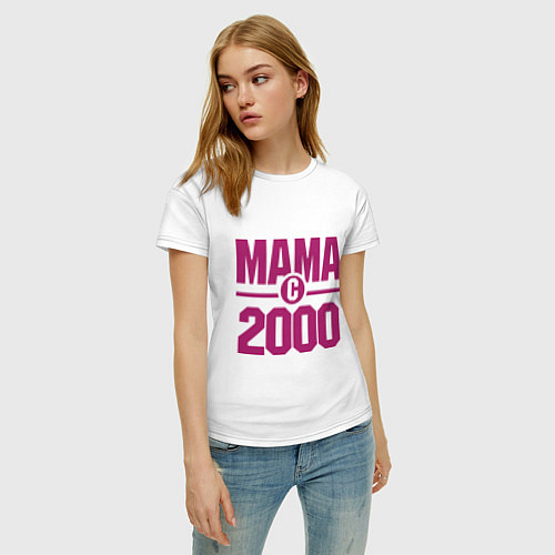 Женская футболка Мама с 2000 года / Белый – фото 3