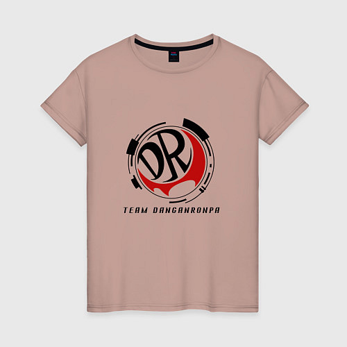 Женская футболка TEAM DANGANRONPA / Пыльно-розовый – фото 1