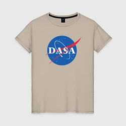 Футболка хлопковая женская NASA: Dasa, цвет: миндальный