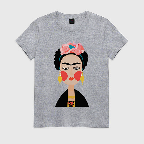 Женская футболка Фрида Кало / Меланж – фото 1
