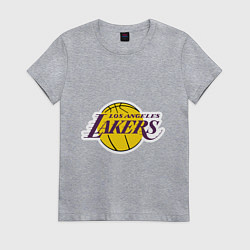 Футболка хлопковая женская LA Lakers, цвет: меланж