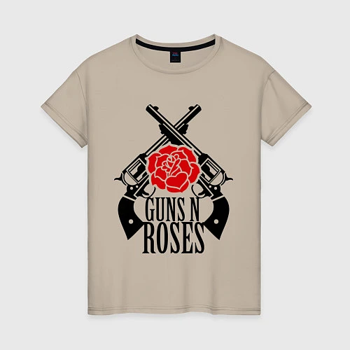 Женская футболка Guns n Roses: guns / Миндальный – фото 1