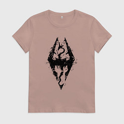Футболка хлопковая женская TES Dragon, цвет: пыльно-розовый