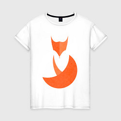 Футболка хлопковая женская Minimal Fox, цвет: белый